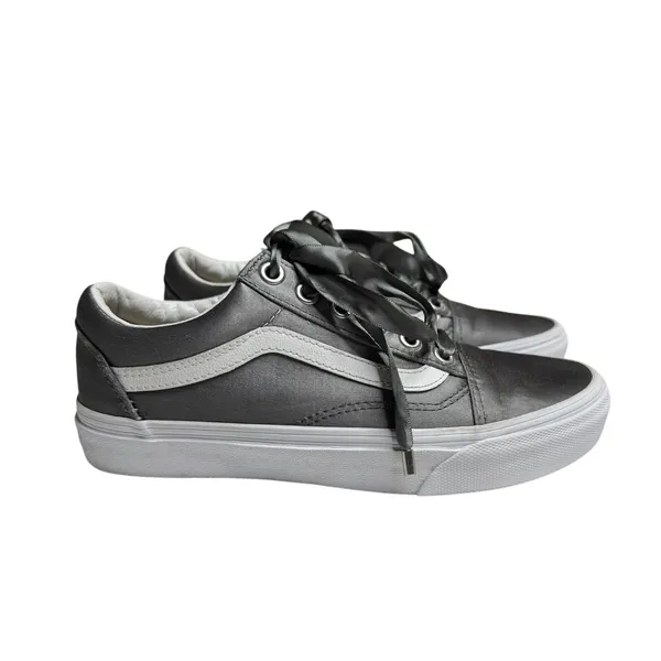 Vans Old Skool Satin Lux Gray Sneakers Women's Size 6.5 - Image 2