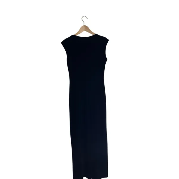 Vintage ONYX‎ Nite Velvet Maxi Dress Whimsigoth Gothic Butterfly Size 8 Black - Image 2