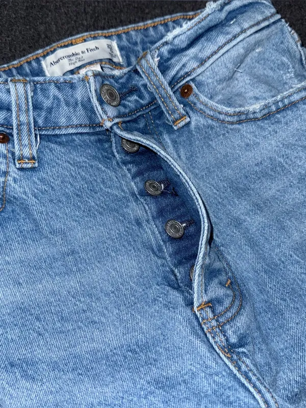 Abercrombie & Fitch Jeans The Dad High Rise Curve Love Distressed Women’s 25 / 0 - Image 6