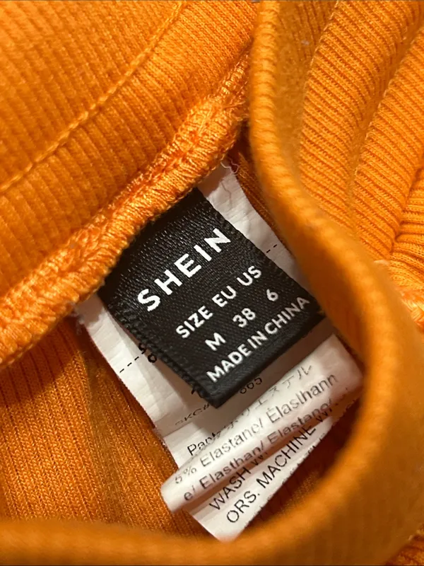 SheIn Bright Orange Drawstring Jogger Pants size Medium & free matching top - Image 5