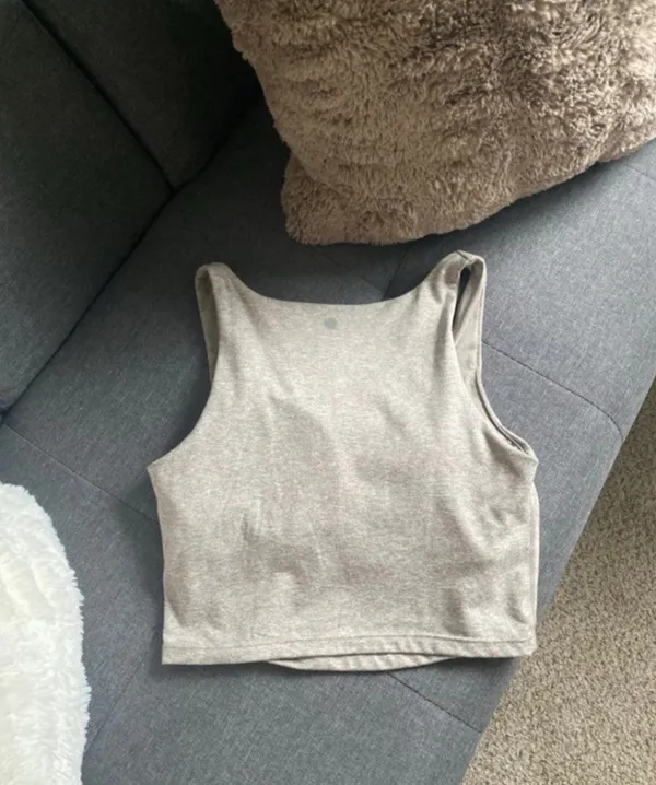 Workout tank with built in bra Gray Size undefined - Image 5