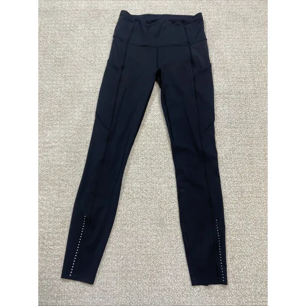 Lululemon Lead The Pack Reflective Tight 28" Black Running Leggings Size 4 - Image 8
