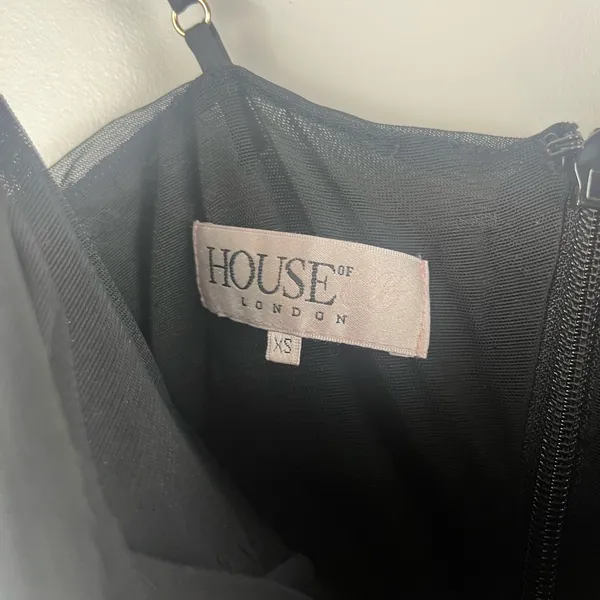 House of CB Black Fornarina Mesh Organza Dress Size extra small - Image 7