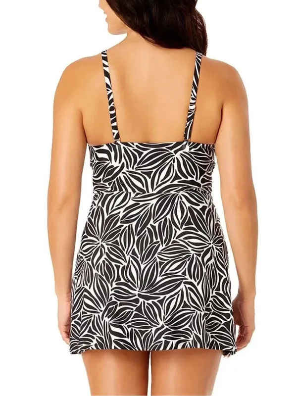 NEW Lands’ End UPF 50+ Adjustable Convertible Swim Abstract Floral Dress, Size M - Image 6