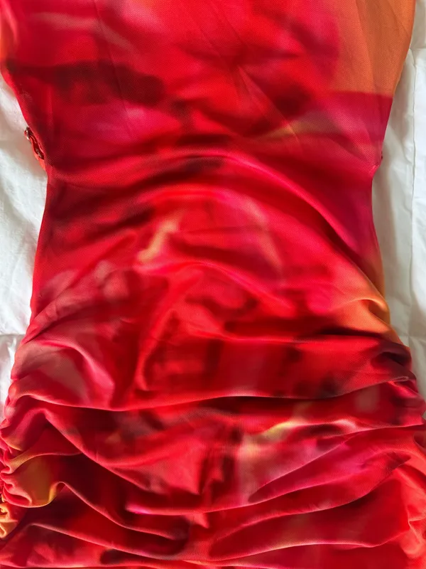 Outcast Elea Mini Dress Vespar in Orange - Image 7