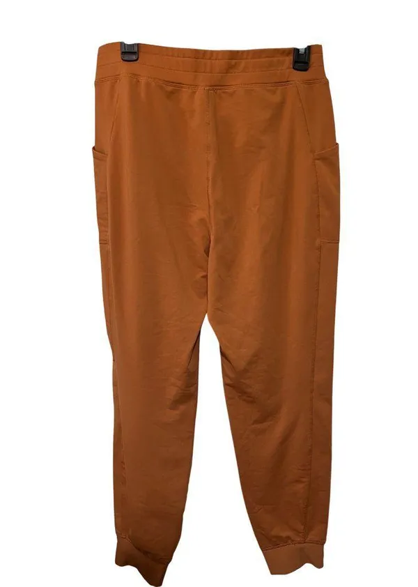 Fabletics Rust Orange Joggers With Pockets - Womens Size M - 100% Polyester - Image 2