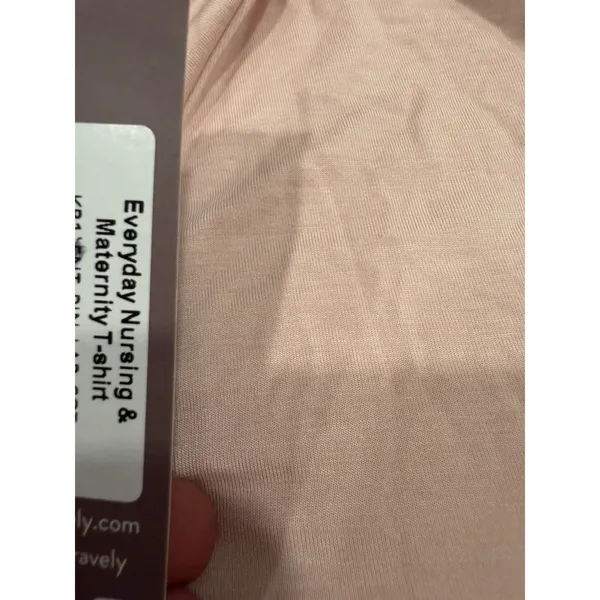 Kindred Bravely Everyday Maternity & Nursing Pocket T-shirt Dusty Pink Sz L NWT - Image 7
