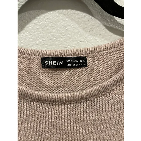 SheIn Star Long Sleeve Soft Tan Sweater - Image 4