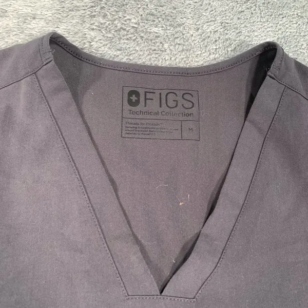 Figs V-Neck Short Sleeve scrub top Dark Gray - Image 5