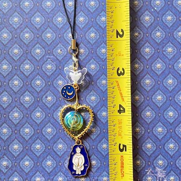 Handmade Kawaii retro y2k whimsical fairy Star girl phone strap/accessory/keychain/bag charm/display🌙🌠⭐️🌀 - Image 4