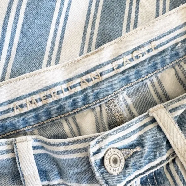 American Eagle AEO Striped Mom Jeans Size 4 Reg. - Image 8