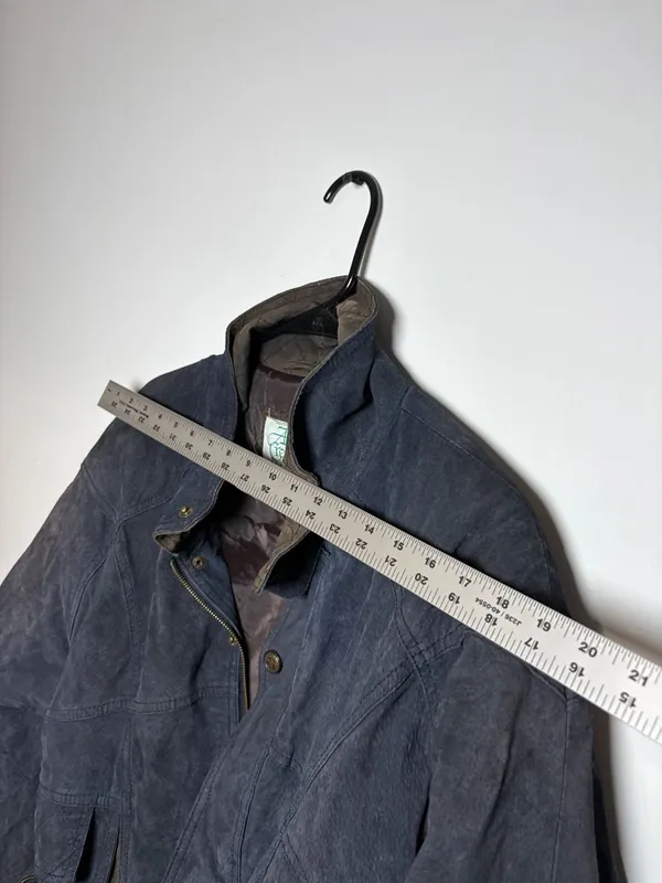 Ash Creek Trading Vintage Suede Leather Bomber Jacket with Oklahoma Seal Buttons - Image 8