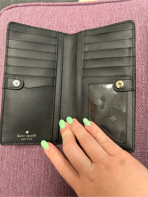 Kate Spade Two-Tone Black & Cream Saffiano Wallet - Image 2
