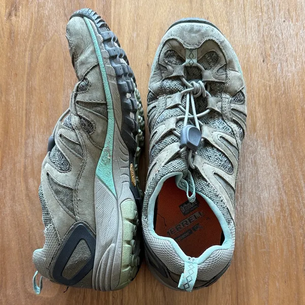 Merrell Tan and Gray Hiking Shoes - Image 2