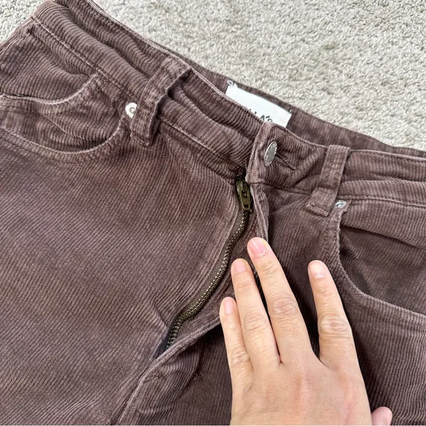 Rolla’s Women’s Original High Rise Straight Leg Corduroy Pants in Dark Brown 26 - Image 10