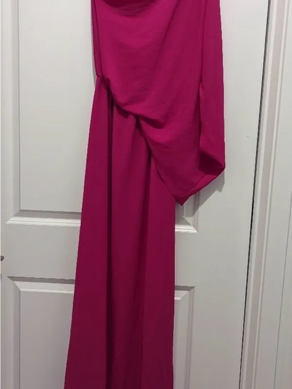 Tyche Hot Pink Evening Dress - Image 2