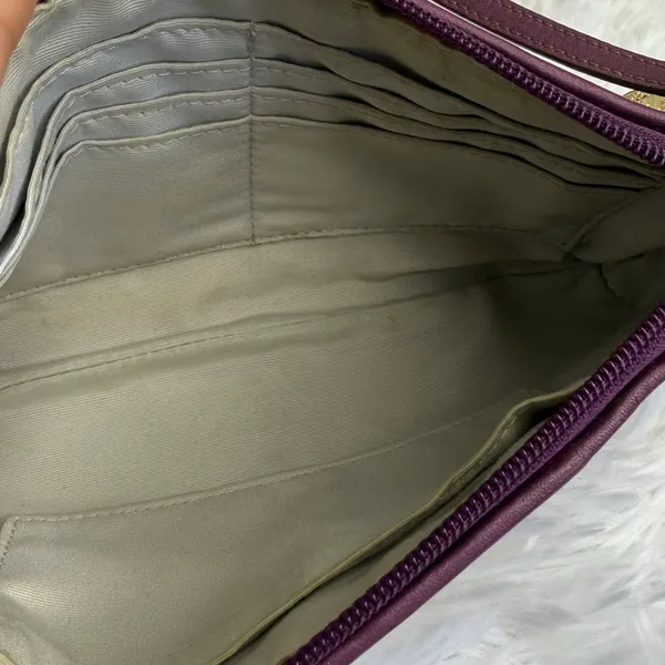 COACH y2k Purple Ashely Signature Canvas Wristlet Mini Purse - Image 7