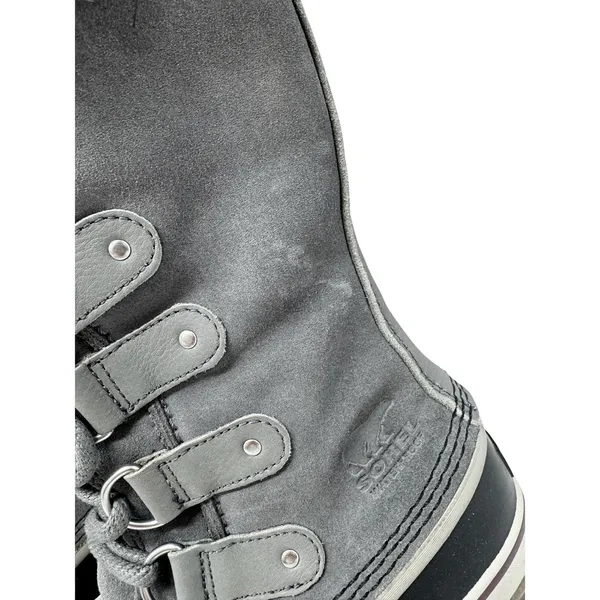 SOREL Joan of Arctic Quarry Grey Snow Boots Women Size 7 Waterproof Faux Fur⁠ - Image 5