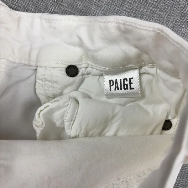 Paige Verdugo Ultra Skinny Jeans Womens 25 White Distressed Stretch Denim - Image 9