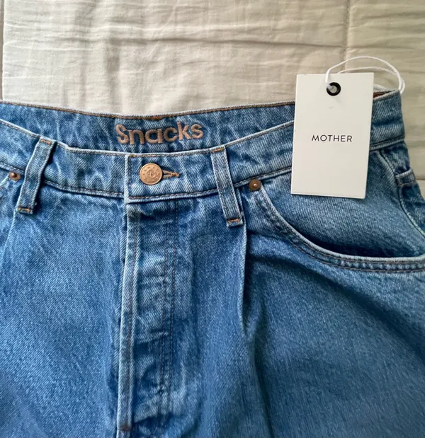 Mother Snacks Pleated Fun Dip Puddle Jeans - Image 7
