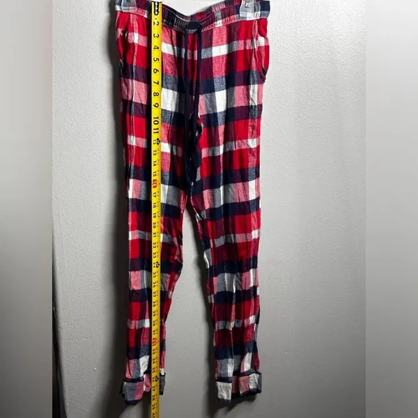 Aerie Women Winter Christmas Red Plaid Flannel Pajama Pants Size XS.‎ - Image 5