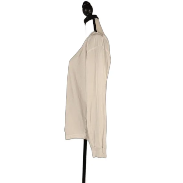 Women’s, Sub_Urban Riot, Cutout Boat-Neck Long-Sleeve Top, White, Small - Image 3