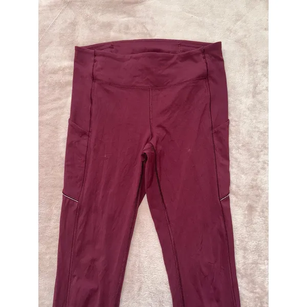 Lululemon Women's Speed Up Tight Red Maroon Full-On Luxtreme Size‎ 8 Tall - Image 6