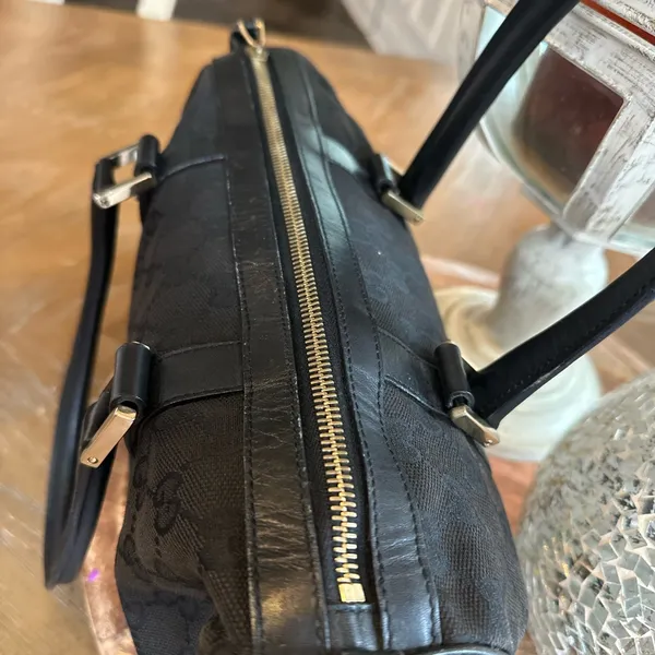 Gucci mini Boston bag canvas and leather - Image 4
