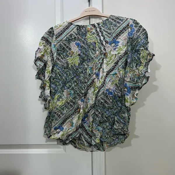 Maeve Anthropologie Maya Flutter Sleeve Top Size 12 US - Image 5