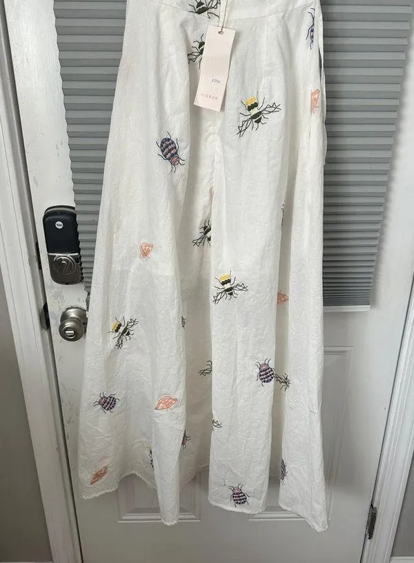NWT Ciebon Selma Embroidered Plunge Neck Maxi Dress - Image 8