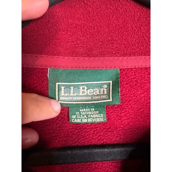 L.L. Bean red fleece jacket - Image 4