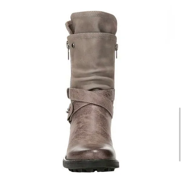 Carlos by Carlos Santana Sawyer Mole Moto Boots Taupe Women’s Size 8.5M - Image 6