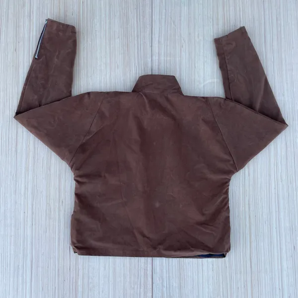 Caramel brown custom made microsuede feel women’s bomber jacket size M medium - Image 14