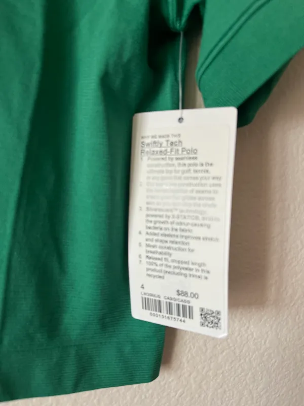 Lululemon swiftly tech relaxed fit polo shirt size S NWT with shopping bag - Image 3