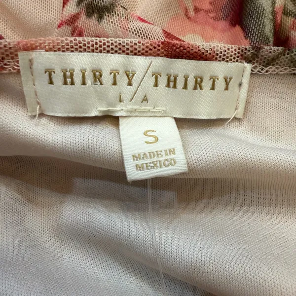 Thirty Thirty Pink Floral Mesh Slip Midi Dress - Image 3