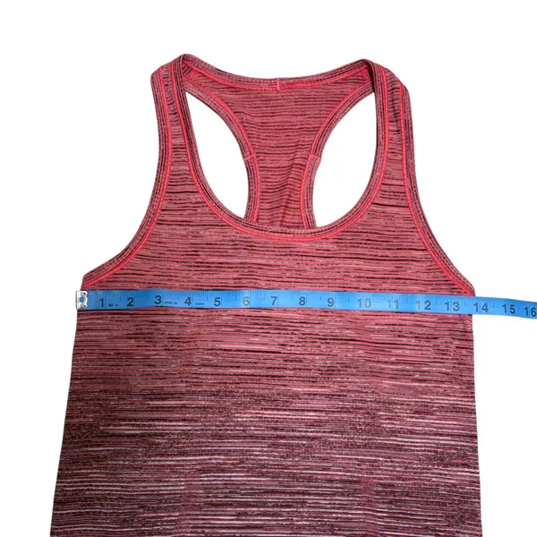 Lululemon Swiftly Tech 2.0 Racerback Tank Top Women's Ombre Red Black Activewear - Image 7