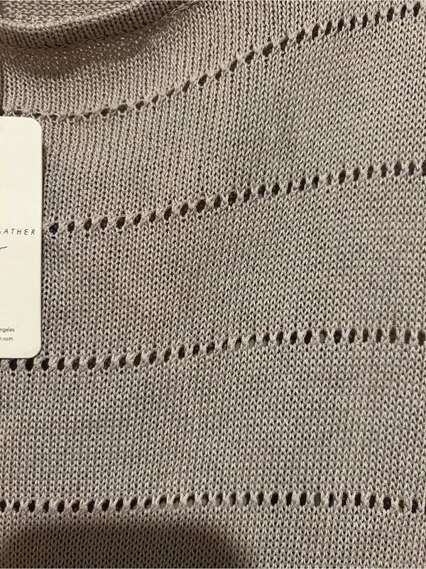 Grade & Gather Knit Midi Dress in Taupe size medium - Image 5