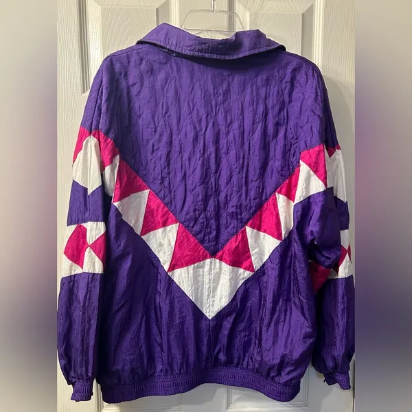 Vintage J. S. Authentics 80’s 90s Windbreaker Jacket size L - Image 2