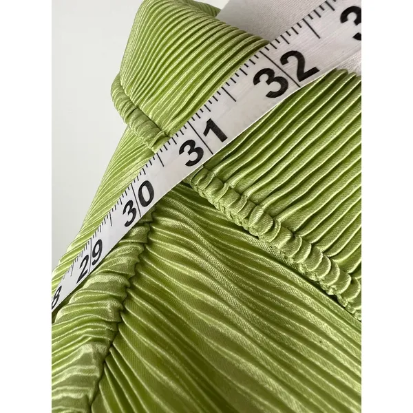 Thats So Fetch Lime Green Plisse Belted Mini Shirt Dress Size 4 - Image 9