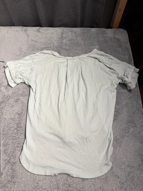 Free People we the free light mint Short Sleeve Henley Top heritage XS - Image 12