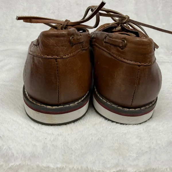 Roper Brown Leather‎ Hand Painted Cactus Skull Boat Shoes Moccasins 9 - Image 7