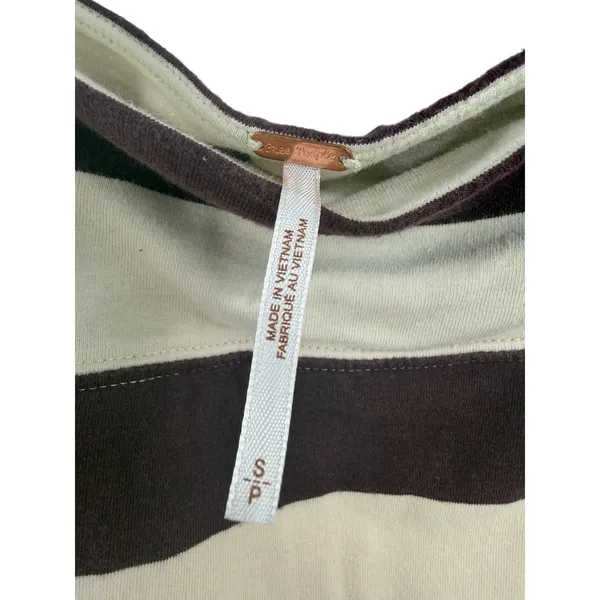 Free People Stripe Column Maxi Skirt Aubergine Oatmeal Stripe Knit Size Small‎ - Image 10