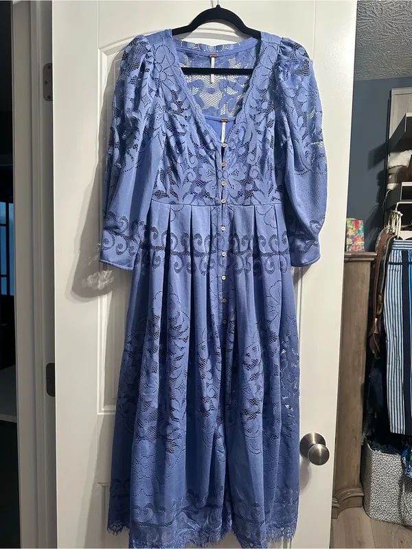 Free People Shadow Dance Midi Dress - Image 7