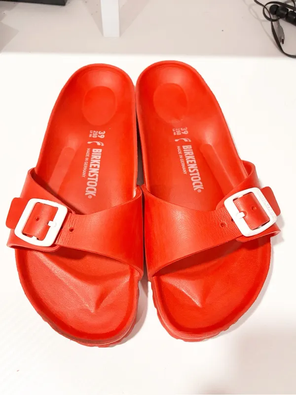Birkenstock Red Madrid EVA Limited Edition Sandal Single Buckle Size 8 - Image 2