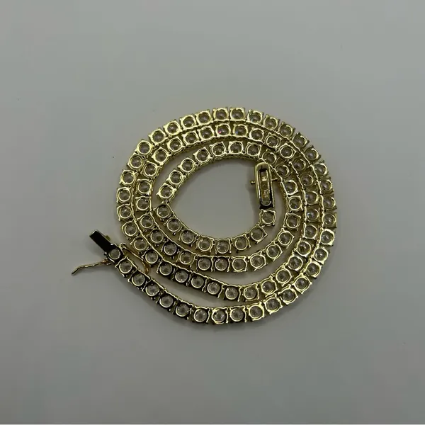 Moissanite Gold Tennis Chain Miami Iced Out Necklace VVS1 5mm 20 Inch Brand New - Image 3
