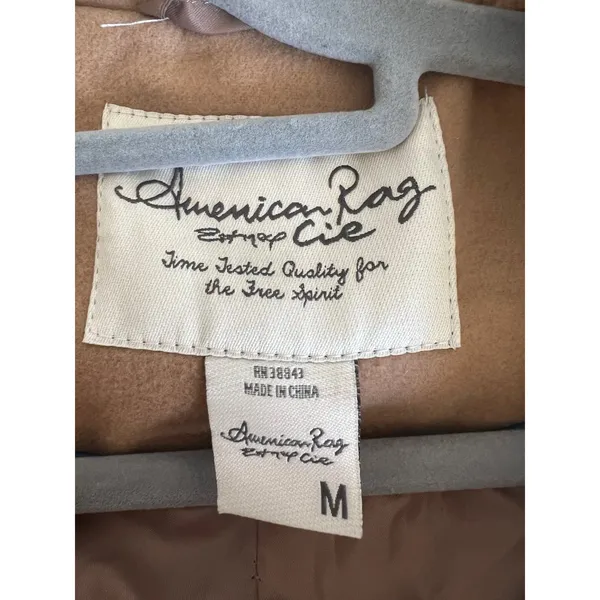 American‎ Rag Cie camel pea coat size M - Image 3
