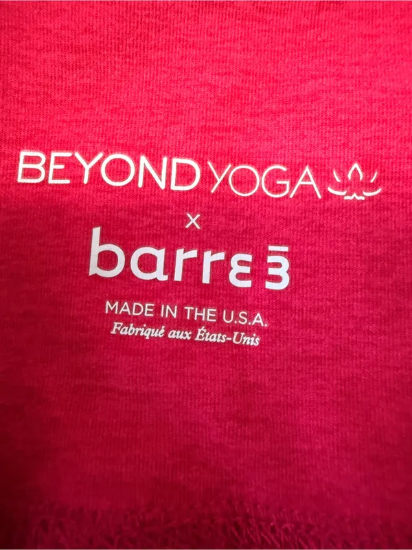 NWT‎ Beyond Yoga x Barre3 San Diego Biker Shorts Pink Heathered XS - Image 3