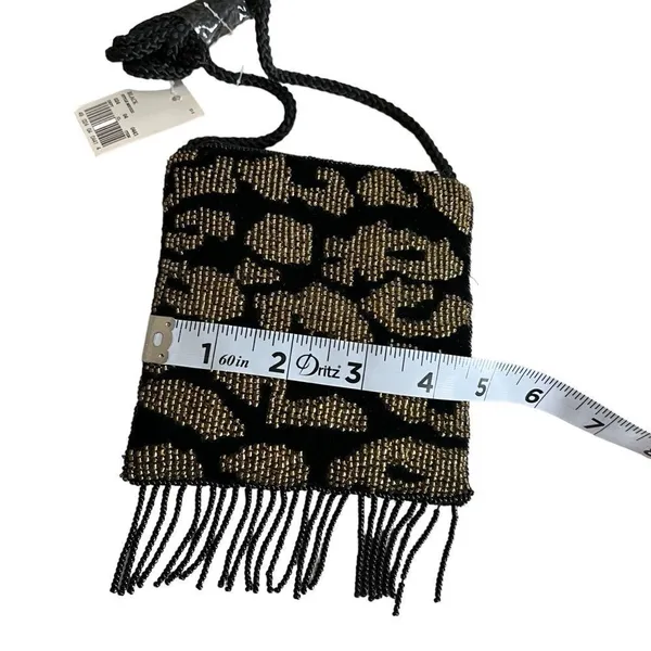 Velvet Beaded Leopard Mini Crossbody Shoulder Bag - Image 5