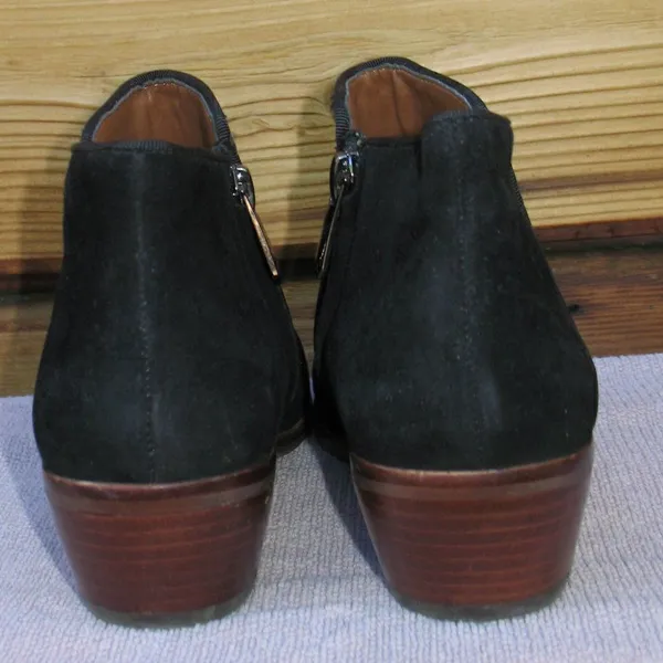 Sam Edelman Black Suede Petty Ankle Boots - Image 5