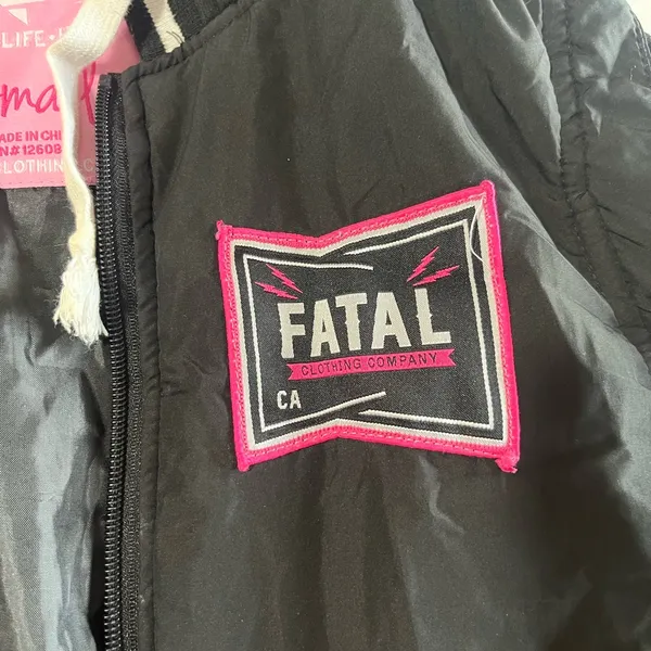 Fatal Black Jacket with Pink Patch size S - Image 4
